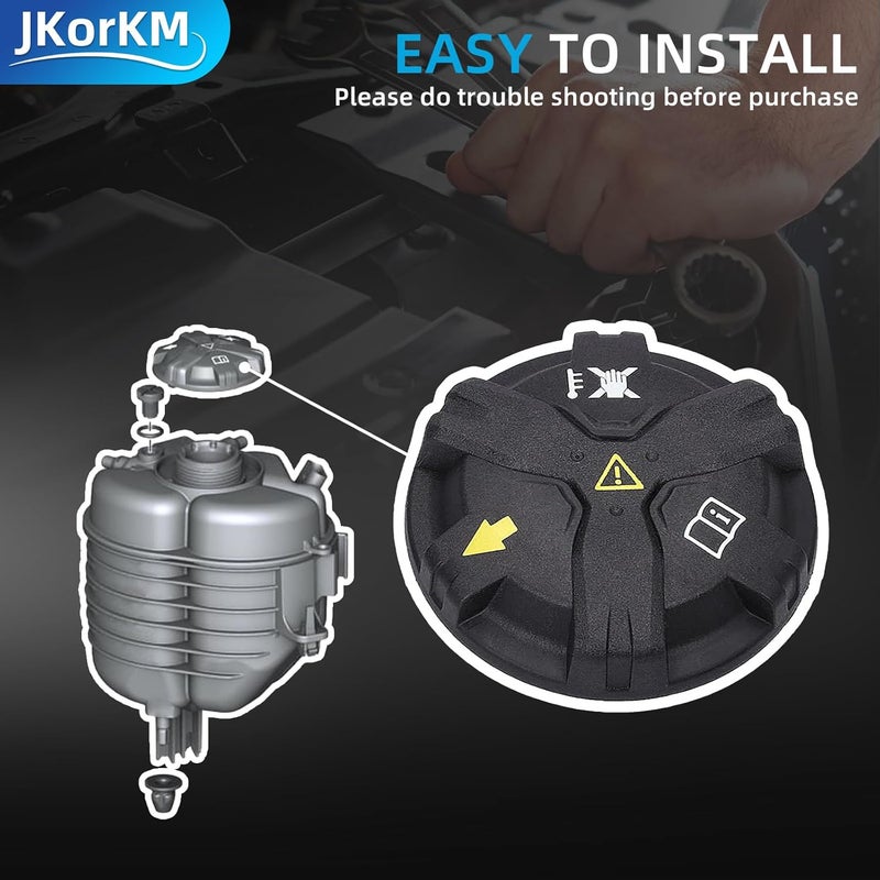 JkorkM 17138665638 Coolant Expansion Tank Cap Compatible with BMW 2019-2025 230i 330e 330i 430i 530i 540i 740i 750e M2 M240i M340i M440i X4 Z4 2.0L 3.0L Replaces OEM 17-13-8-665-638 - Image 5